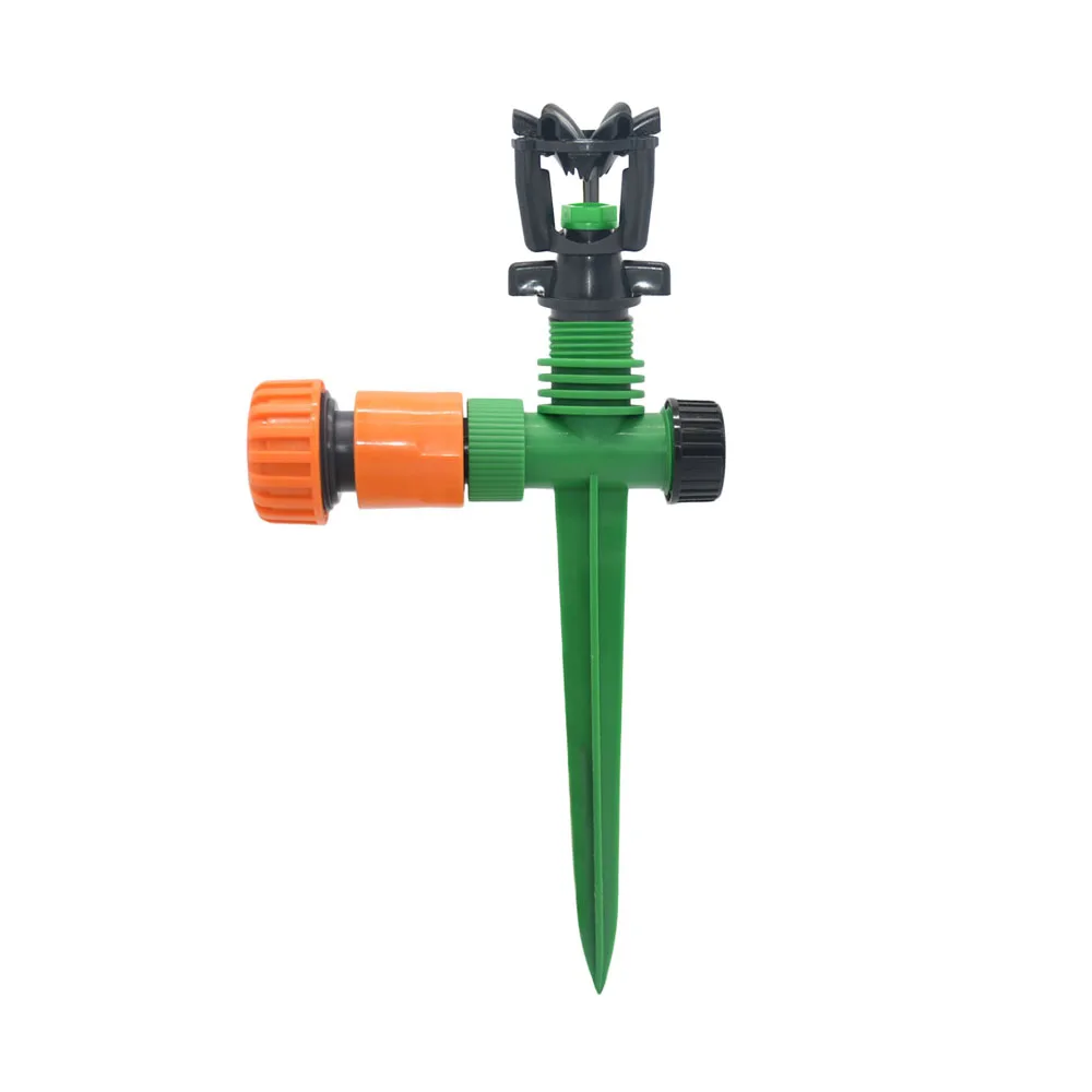 Garden Sprinkler 1/2" Male Thread Scattering Nozzle 360 Degree Automatic Rotating For Lawn Irrigation