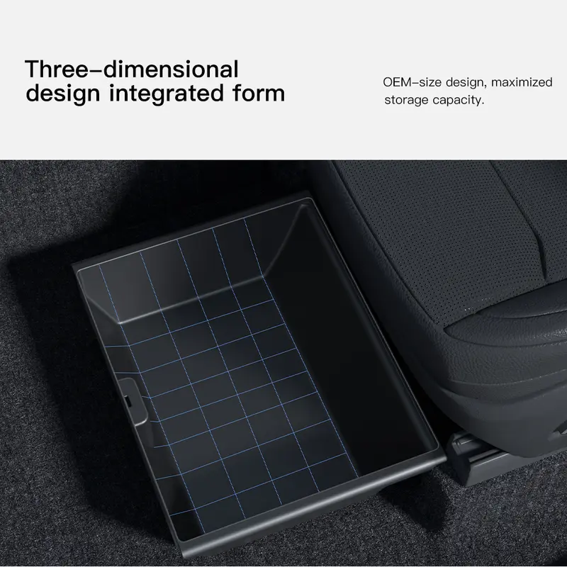 YZ For Tesla Model Y Juniper 2025+ YL  Under Seat Storage Box Car Interior Accessories Drawer Type Organizer Storage Lower Box - Image 5