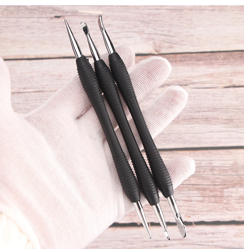 Modellierwerkzeuge, Lederschnitzerei mit 6 Stylus, Stempel, Löffel, Spitze, Linienform, glattes Ende, Schnitzmuster, handgefertigtes Lederhandwerk – Detail 8