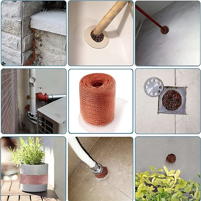 30 Láb Udvari Csiga Diy Rézháló Egér Vezérlés Töltse Meg A Szövet Repedéseit Gördülő Csigariasztó Kertészeti Lyukak Blokkolásához - Image 6