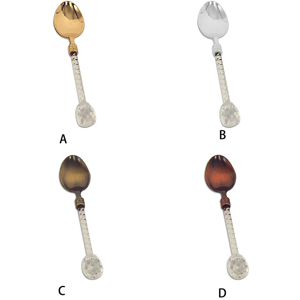

Ложка с хрустальной ручкой, ложка, модный кокосовый подарок, посуда, бар