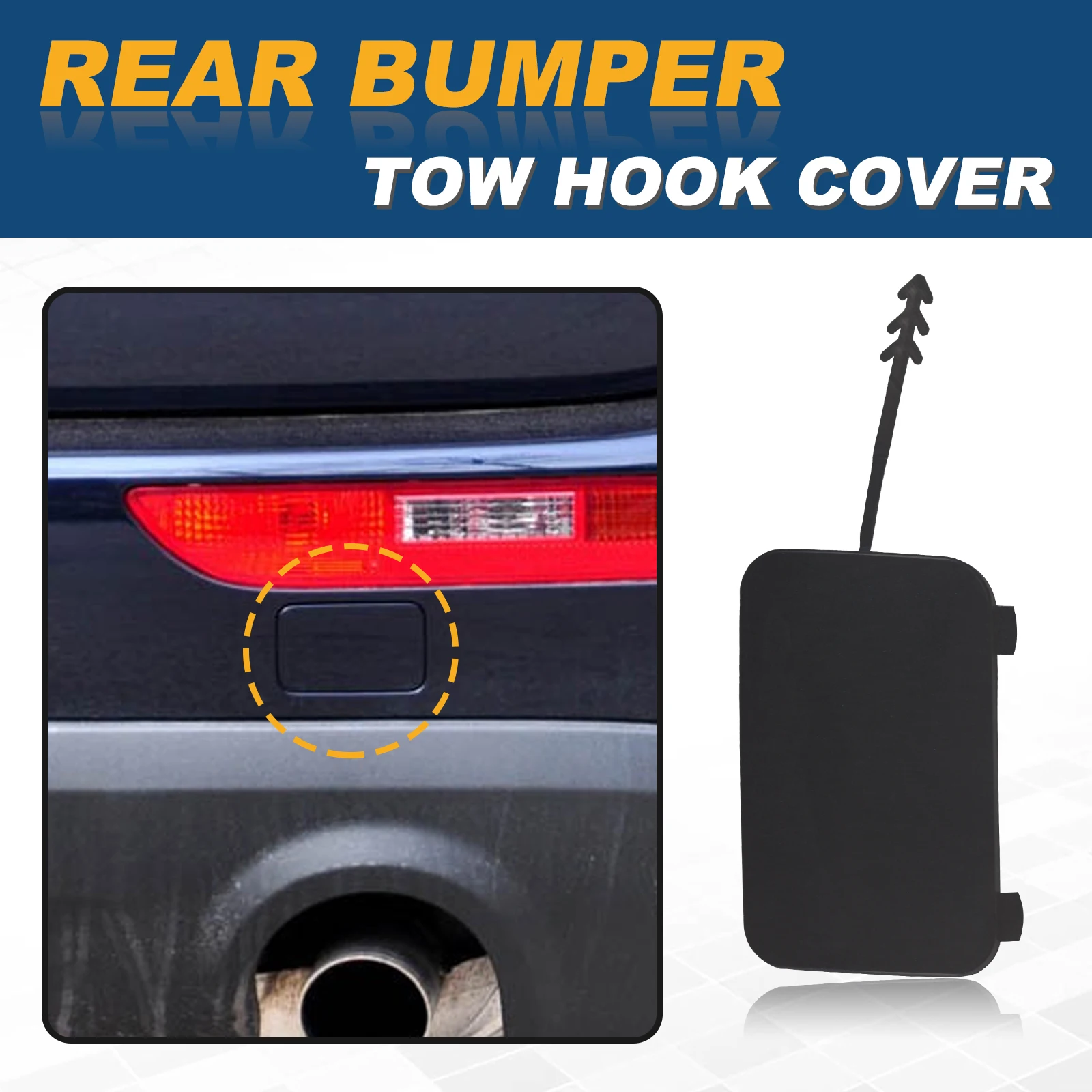 Rear Bumper Tow Hook Cover Towing Eye Cap Lid Fit Audi Q5 2008- 8R0807449 8R0807450 Car Accessories car rear bumper hook cover