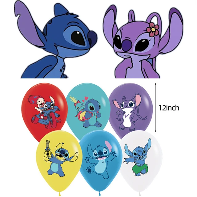 Décorations d'anniversaire thème Disney Stitch, ensemble de ballons en  aluminium de Latex bleu de dessin animé, vaisselle jetable, fournitures de  fête pour enfants, cadeaux pour garçons - AliExpress