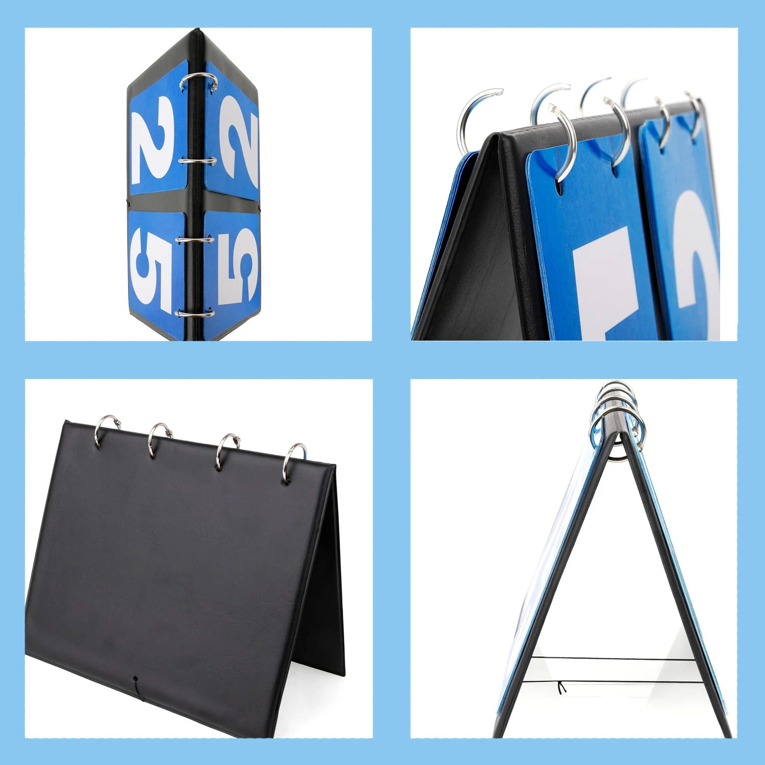 2/4/6-Digital Portable Table Top Flip Scoreboard Basketball Soccer Badminton Volleyball Coaches Sports Competition Score Keeper Sports Scoreboard