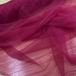 Elegant Blue Burgundy Soft Tulle Fabric for Wedding Celebrations and DIY Projects (Wine Red)
