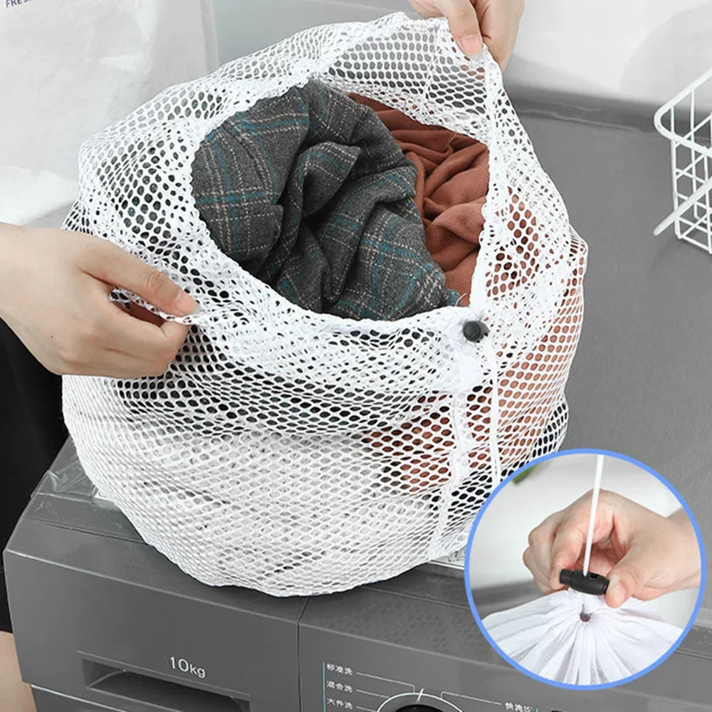 Big Size Large Washing Laundry Bag Mesh Organizer Net Dirty Bra Socks Underwear Shoe Storag Wash Machine Cover Clothes 6