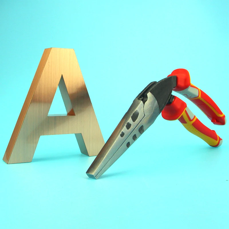 U Type Curved Handle Ss Metal Channel Letter Sign-Making Bending Plier Welding Assitant Tool
