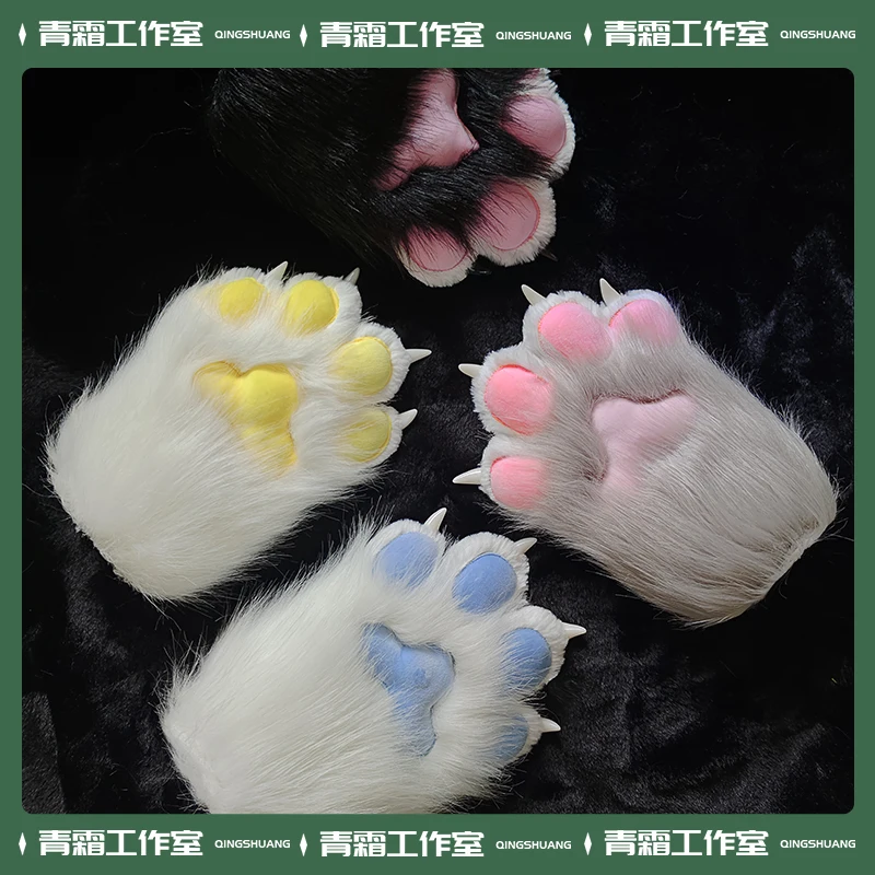 

Animal Claw Gloves Kig Series Plush Nails Furry Furry Cute Women's Activity Accessories