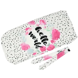 Unisex Babies' Receiving Blankets with Headband Photo Props Toddler Gift Baby Muslin Swaddle Soft Blanket