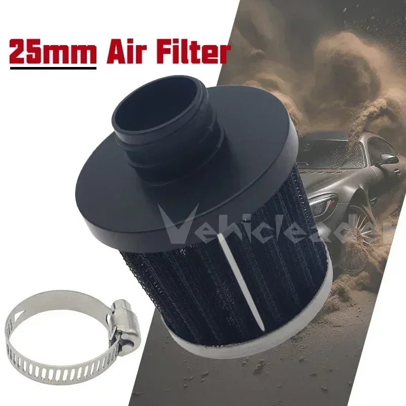 25mm Air Diesel Parking Heater Intake Filter Silencer Intake Pipe+Clamp For Webasto Eberspacher Diesel Parking Heater Accessory