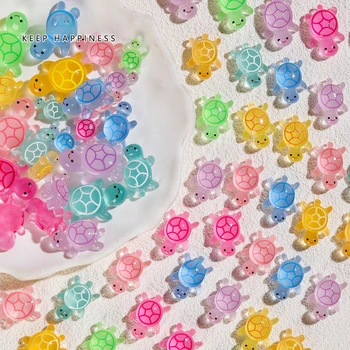 20/50/100pcs Carino Mini Tartaruga Luminosa Ornamenti Incandescente Nel Muro Miniature Tartarughe Micro Paesaggio Giardino Complementi Arredo Casa regalo 1