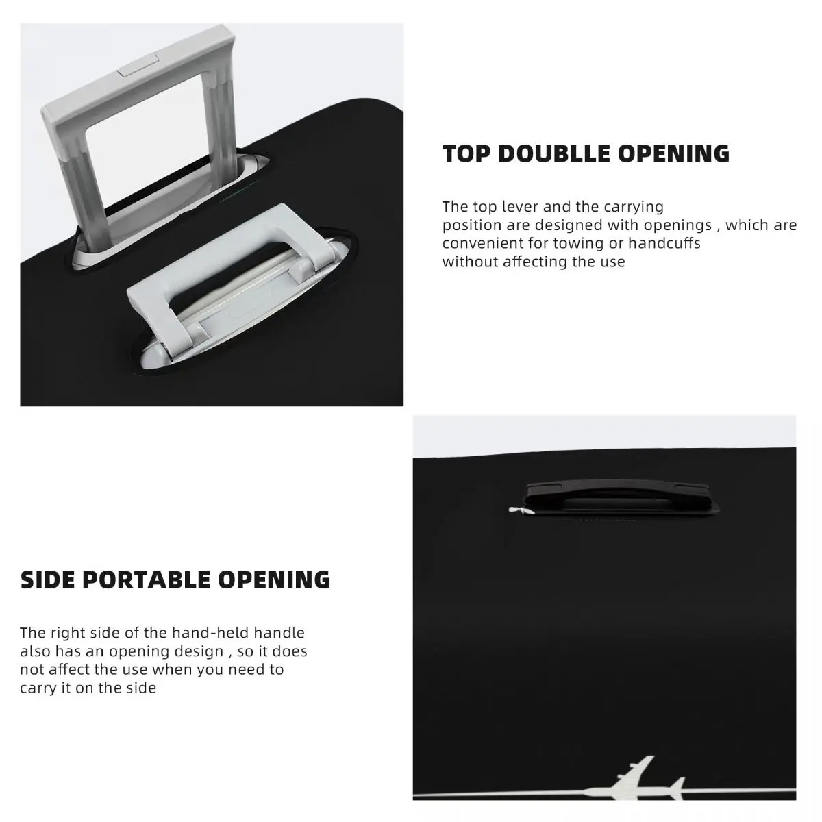 Aviation Plane Crossing Travel Luggage Cover Dust Proof Airplane Aviator Pilot Suitcase Cover Protector Fit 18-32 Inch