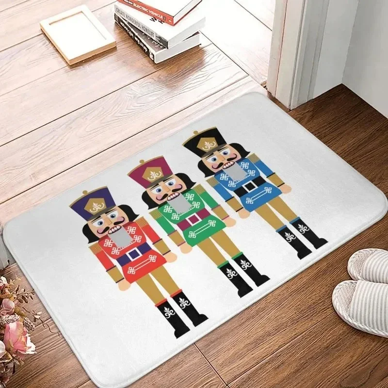 

Christmas Nutcracker Entrance Doormat Home Decor Kitchen Hallway Balcony Rugs Living Room Carpet Anti-Slip Bathroom Foot Pad