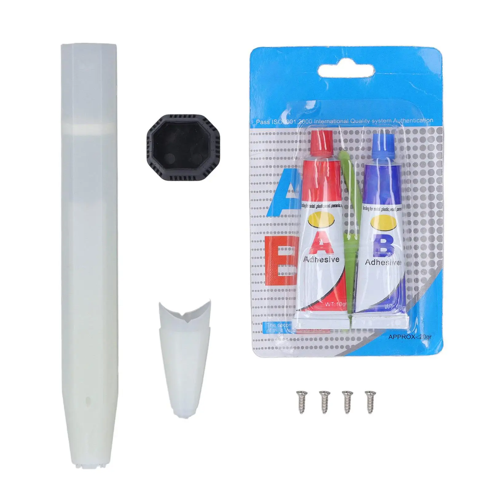 Badminton Bat Handle Nylon Fiber Shockproof Corrosion Resistant White Floating Handle for 6 .8-7.1mm Bat Tube