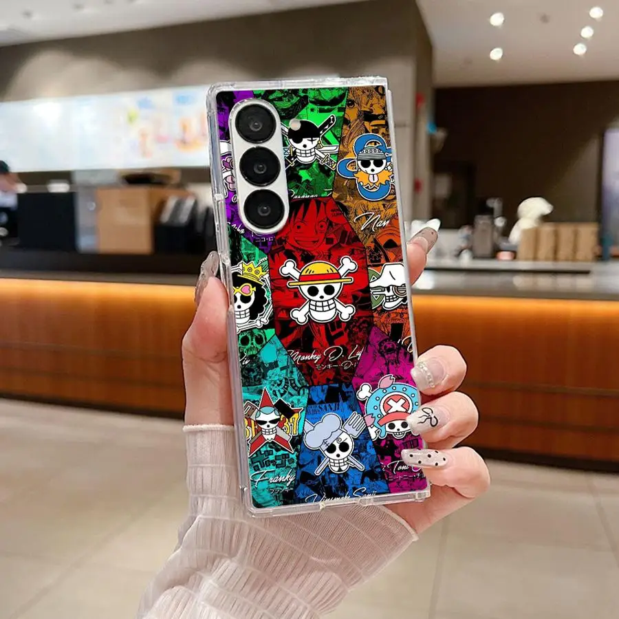 Transparent Soft Phone Cover with Anime O-One Pieces Design