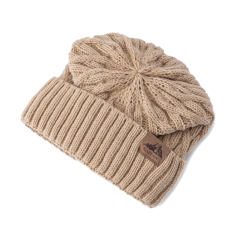 Unisex Letter Label Winter Hat Fashion Plush Fur Lined Hats For Women And Men Outdoor Classic Keep Warm Winter Cap