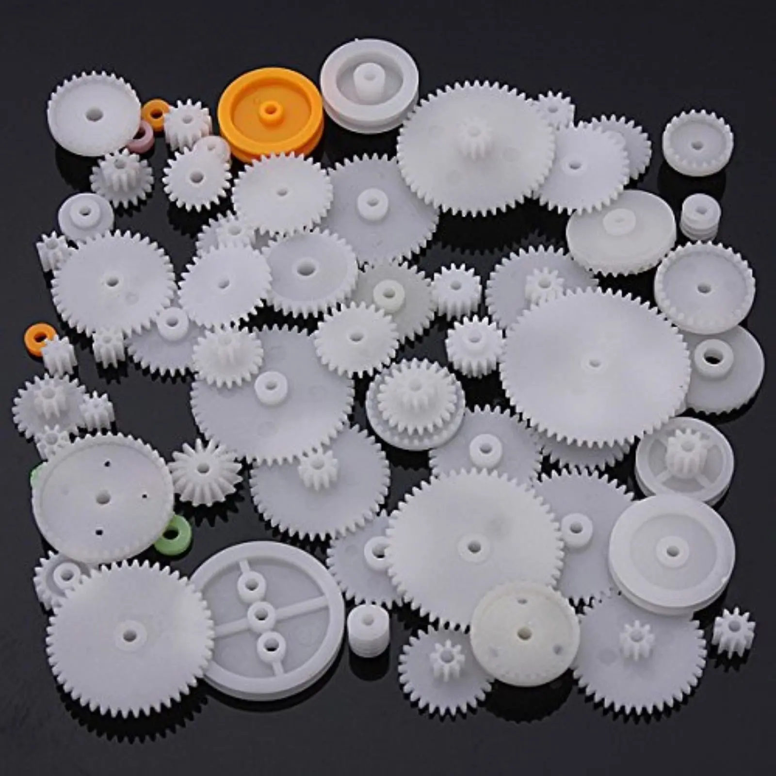 75pcs Type PC Crown Gear Single Double Reduction Worm Wheel Up Small Parts DIY Gear For Robot Smart car spindle gear crown gear