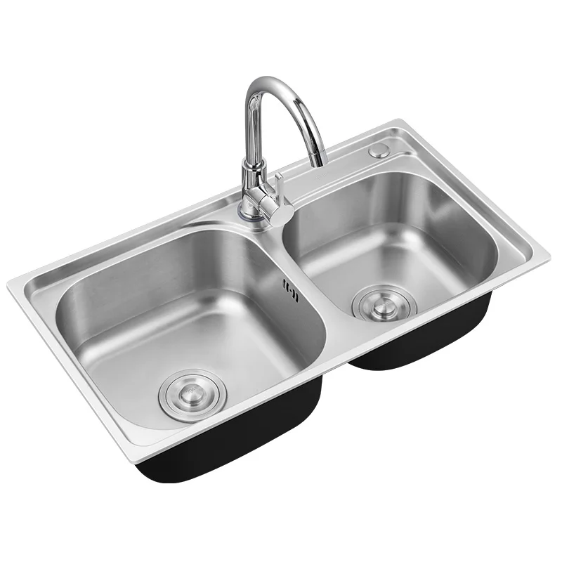 Yy Kitchen Imported Stainless Steel Sink Sink Thickened Brushed Washing Basin Double Slot imported thread reducing valve typ 84 suitable for niezgodka valve stainless steel reducing valve