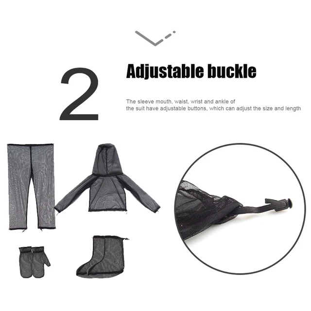 Lélegző Háló Szúnyogtaszító Öltöny Kültéri Rovar Védő Ruhák Nadrág Ing Kesztyű - Image 5