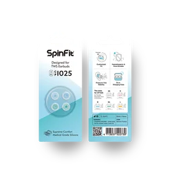 SpinFit CP1025 TWS Silicone Patented Ear Tips for True Wireless Earbuds (CP1025-LM.M (1card))