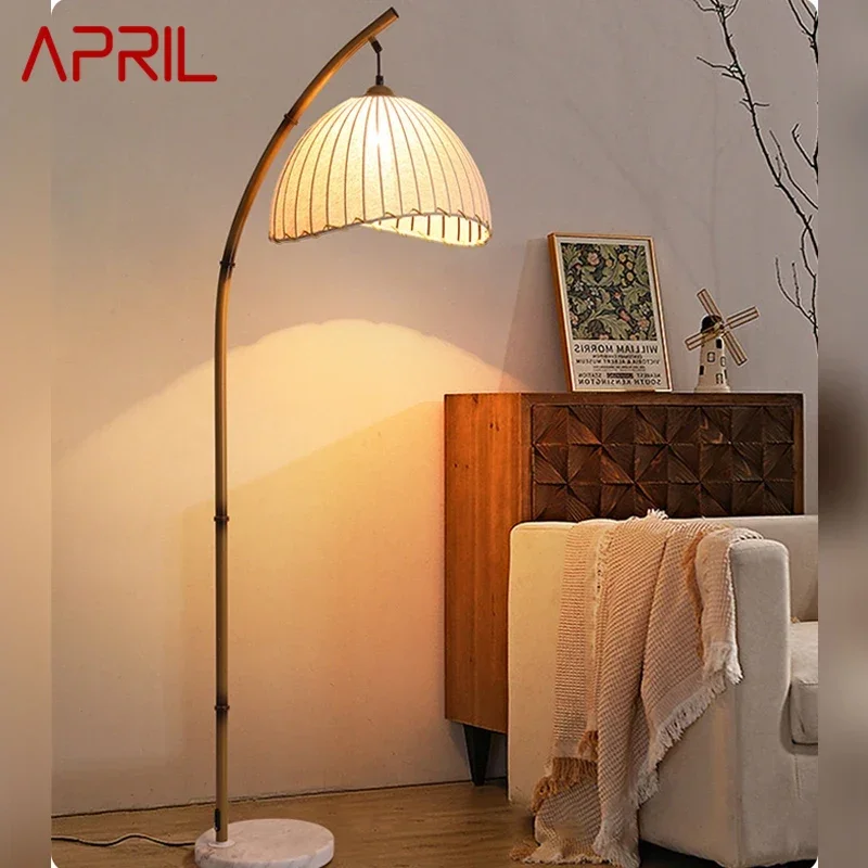 

APRIL Nordic Floor Lamp Modern Family Iiving Room Bedroom Homestay Creativity LED Decorative Standing Light