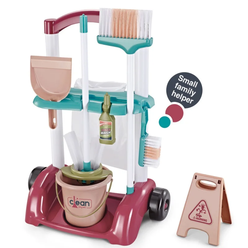 Cleaning toys children pretend play toys mini broom dustpan set kids household cleaning toy set house cleaning tool pretend home play toy game broom and mop set for boys girls gift