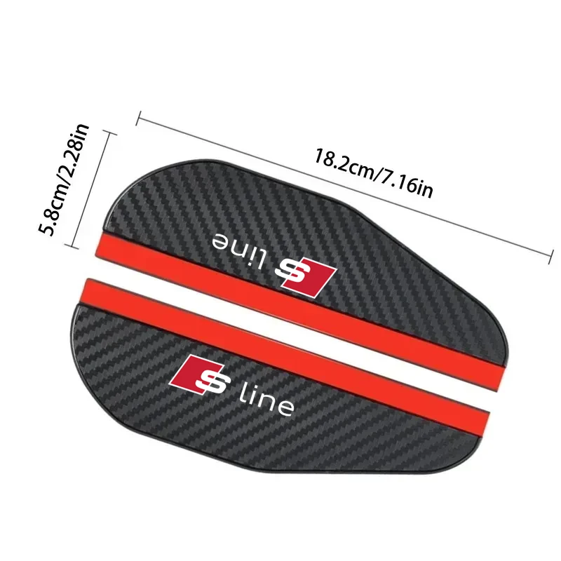 2Pcs Carbon Fiber Car Rearview Mirror Eyebrow Rain Cover for Audi sline TT Q2 Q3 Q5 Q7 Q8 A3 A4 A5 A6 A7 R8 B5 B6 B7 B8 C5 C6 C7
