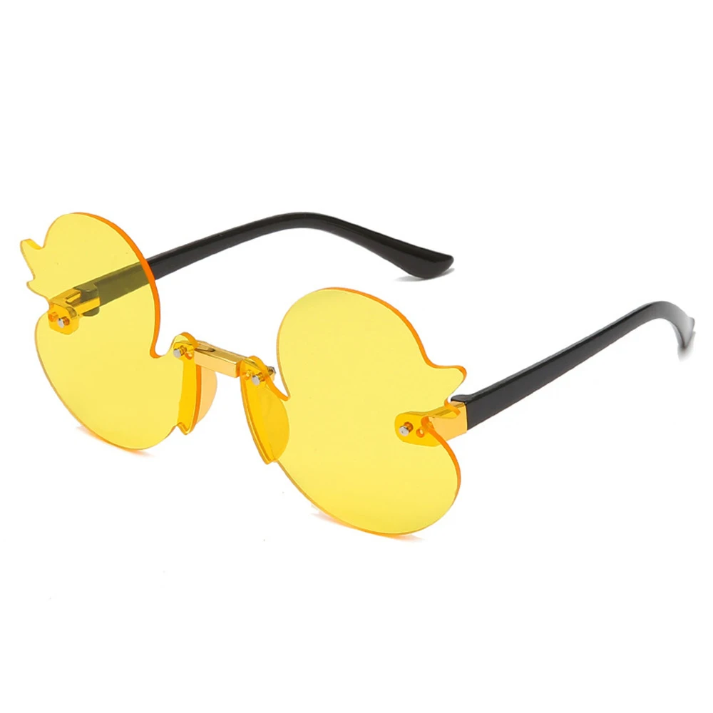 Fashion Children'S Sunglass Rimless Cartoon Duck Shape Sunshade Anti-Ultraviolet Glasses Party Decorative Glasses Child Kids kids sunglasses children sunglasses