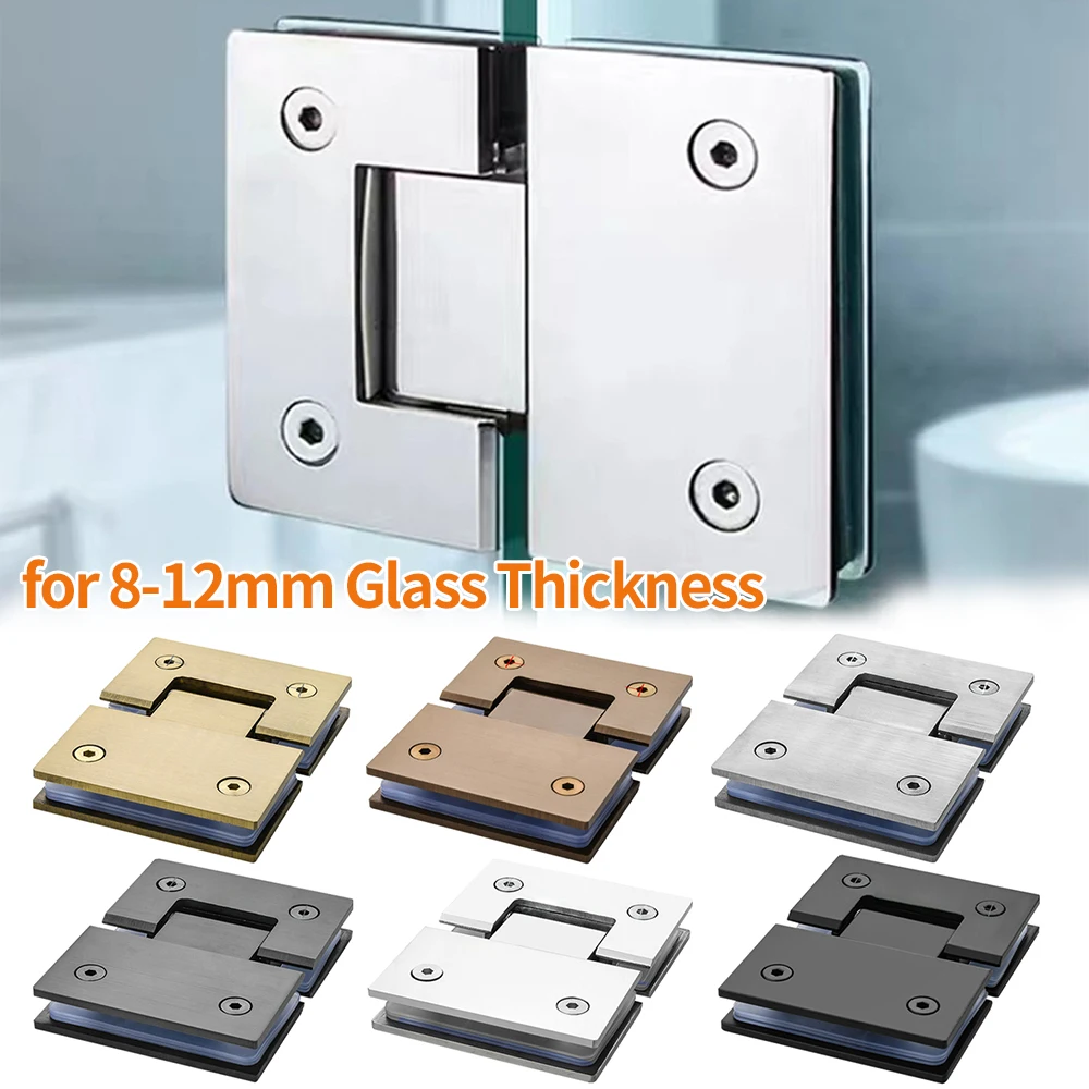 180 Degrees Door Cabinet Clip 304 Stainless Steel Heavy Duty Glass Bracket Clamp Shower Door Hinge for 8-12mm Glass Thickness stainless steel hinges door hinges shower room glass clamp