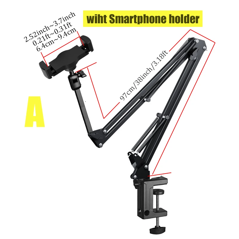 BFOLLOW حامل قوس كسول لمكتب السرير مع حامل الهاتف...