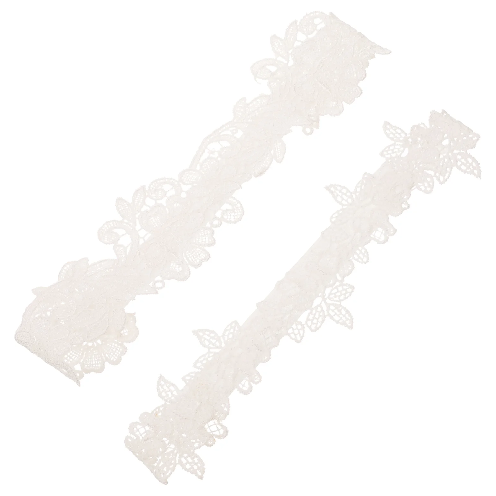 

2 Pcs Bridal Lace Bride Leg Garters Decorate Elastic for White Wedding Women's