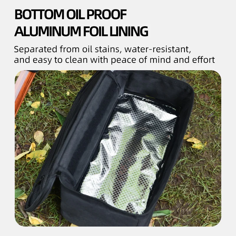 LTHWOutdoor picnic storage bag, gas stove, gas cylinder, kettle, cooking utensils bag, camping equipment bag