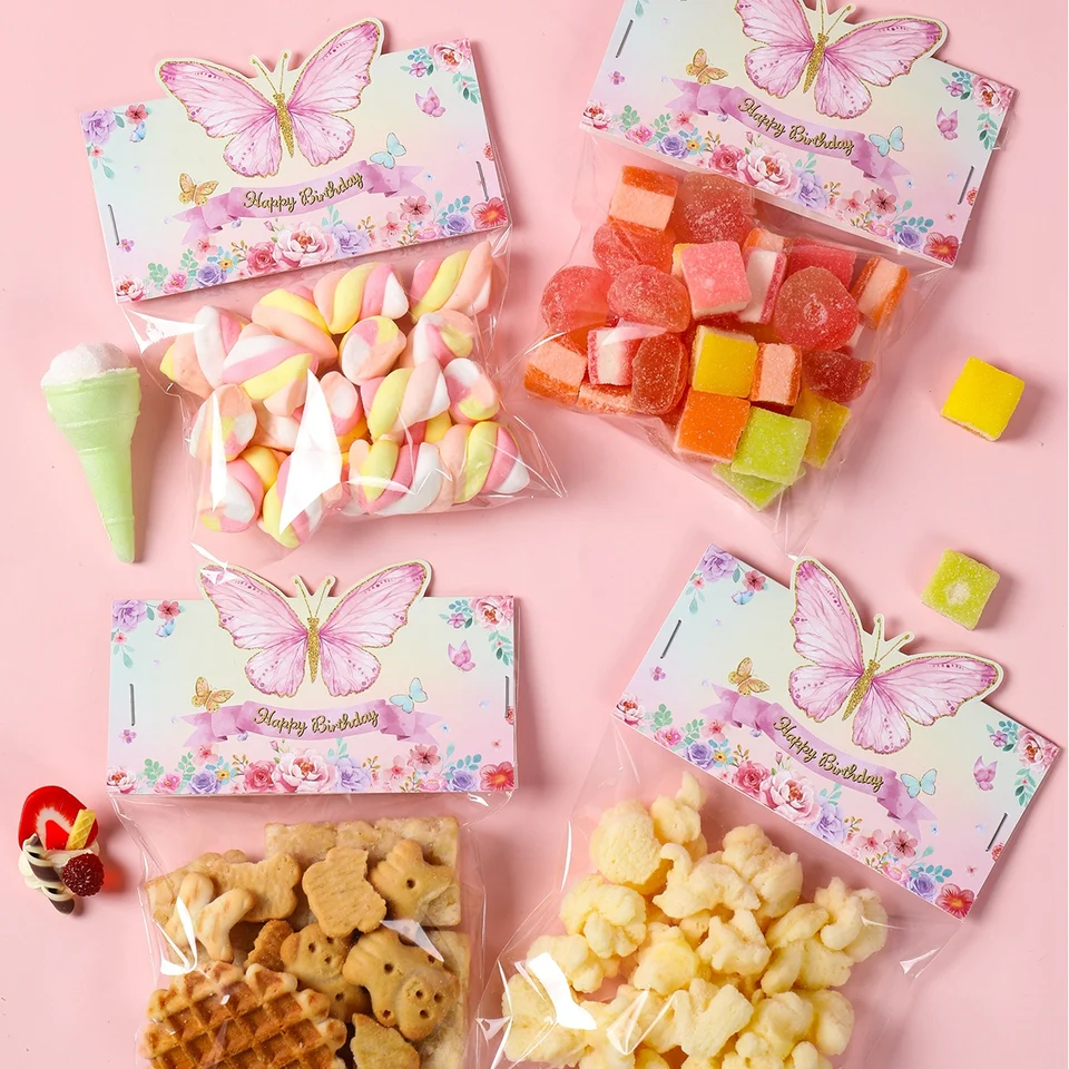 12 Sacchetti Regalo A Forma Di Farfalla - Carta Kraft Con Manici - Decorazioni Per Compleanno Bambine, Feste, Matrimoni - Colori Macaron