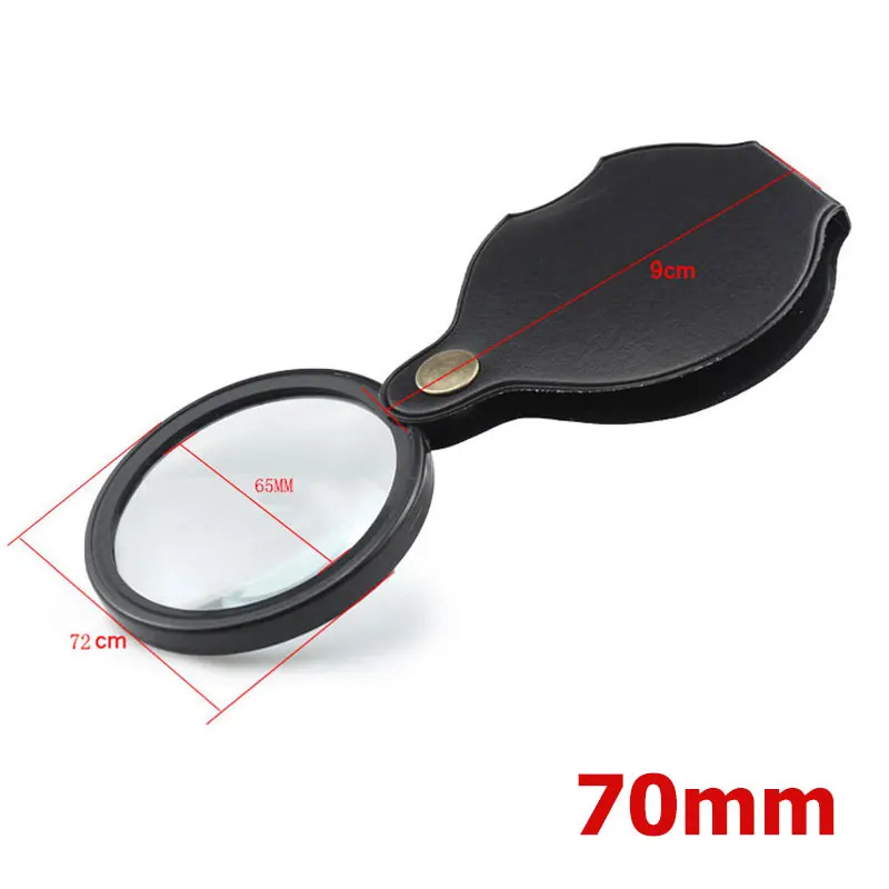 10X Folding Magnifier Portable Handheld Magnifying Glass Lens Mini Pocket  Jewelry Reading Loupe Glasses for Elderly 50/60/70mm - AliExpress