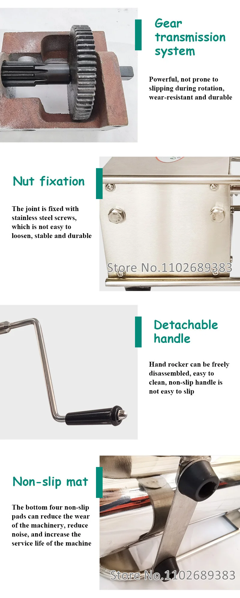 Description Picture 6 of itemManual Sausage Filler Stuffing Machine 2L/3L Enema Making Filling Machine Stainless Steel Food Processor