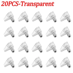 Transparent Plastic Shelf Support Pegs for Cabinets and Furniture (20PCS-Transparent)