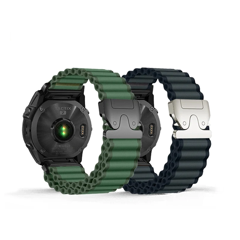 Woven Nylon QuickFit Watch Band - 20mm/22mm/26mm Adjustable Strap Bracelet
