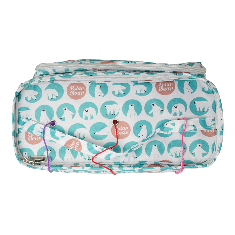 Oxford Cloth Knitting Storage Tote Bag for Yarn and Crochet Hooks