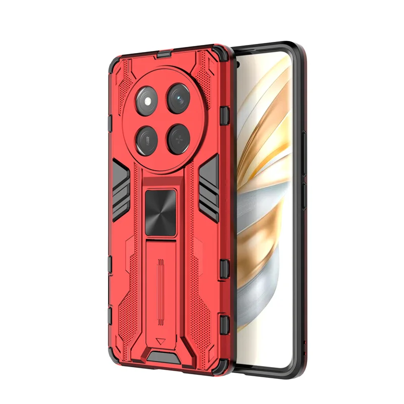 Shockproof Armor Phone Case with Magnetic Holder and Stand – Durable Hard PC Back Cover