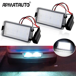 2pcs Error Free Car LED Number License Plate Lights For Seat Ibiza 6L Arosa Altea Cordoba MK1 MK2 Leon 1M Toledo III 2004-2009