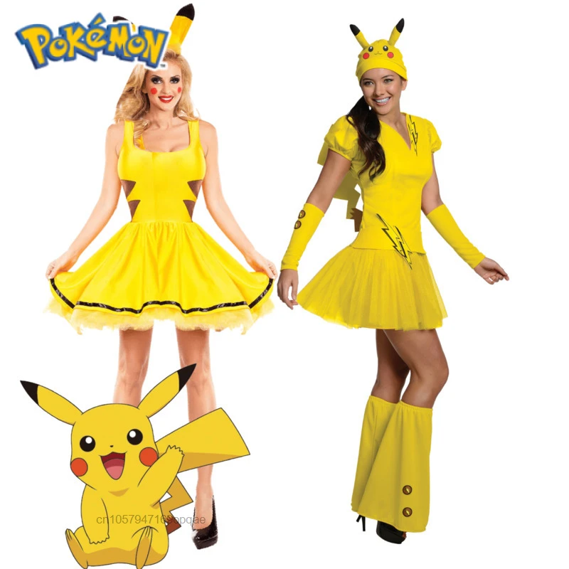 Pokemon Pikachu Kostuums Cosplay Halloween Volwassen Prestaties Kostuum Fancy Dress Bar Clubwear Party Slijtage| | -