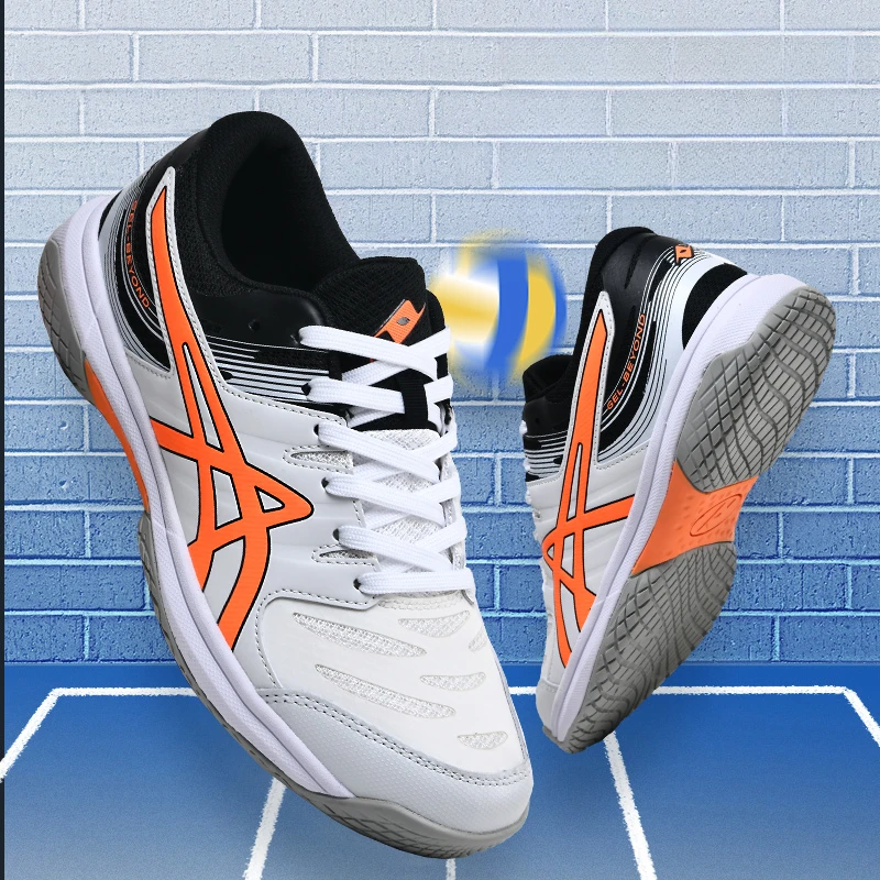 Volleyball Shoes Anti-slip Professional Wear-resistant Soft Elastic Badminton Fitness Sports Rubber Tennis Volleyball Sports Training Shoes