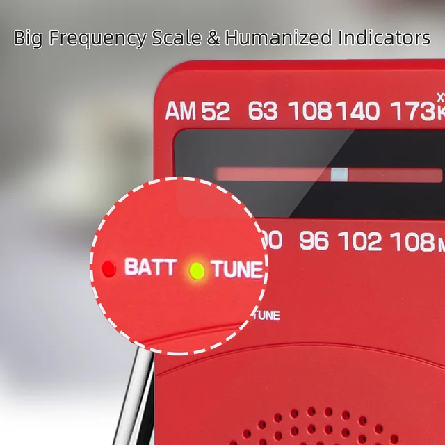 Radio Portable, J-166 AM(MW)/FM Radio a Pile, Transistor Radio De