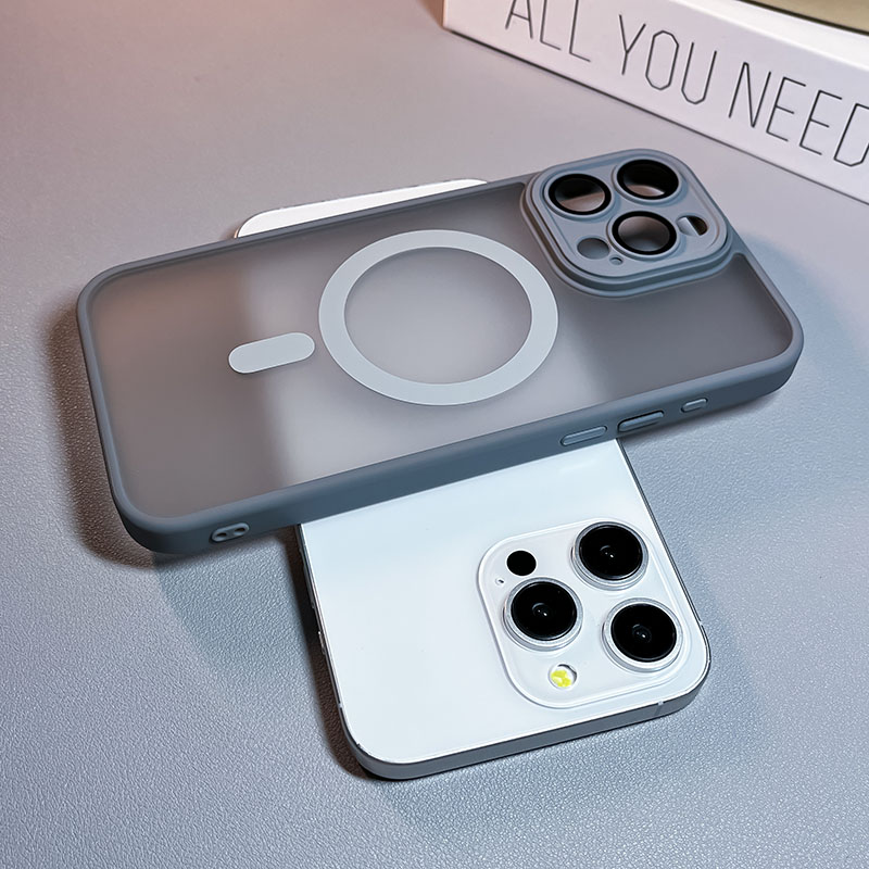  Magnetic Magsafing Camera Lens Protection Case for iPhone 15 14 Pro Max 13 Magnet Charging Cover Bumper Coque Fundas Matte Shell 