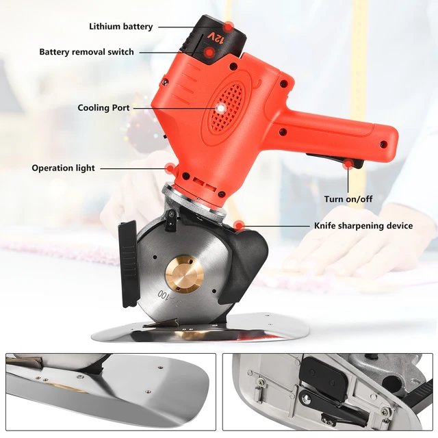 Cordless Electric Scissors For Cloth Carpet Leather, Hand-held Circular  Knife Cutting Machine Rechargeable