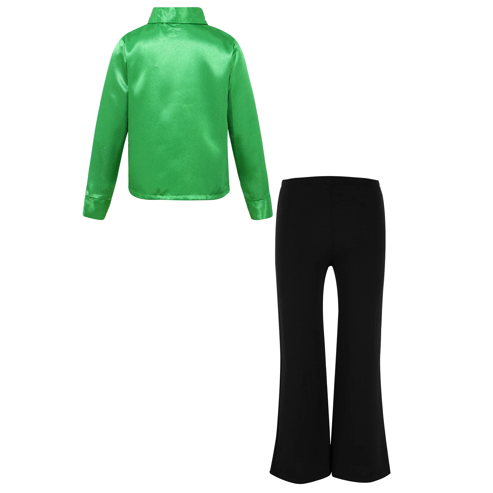 Kinder-Jungen-Jazz-Tanz-Bühnenoutfits, Hip-Hop-Kostüm, langärmliges, glitzerndes Paillettenhemd mit Knöpfen und Hose – Detail 21