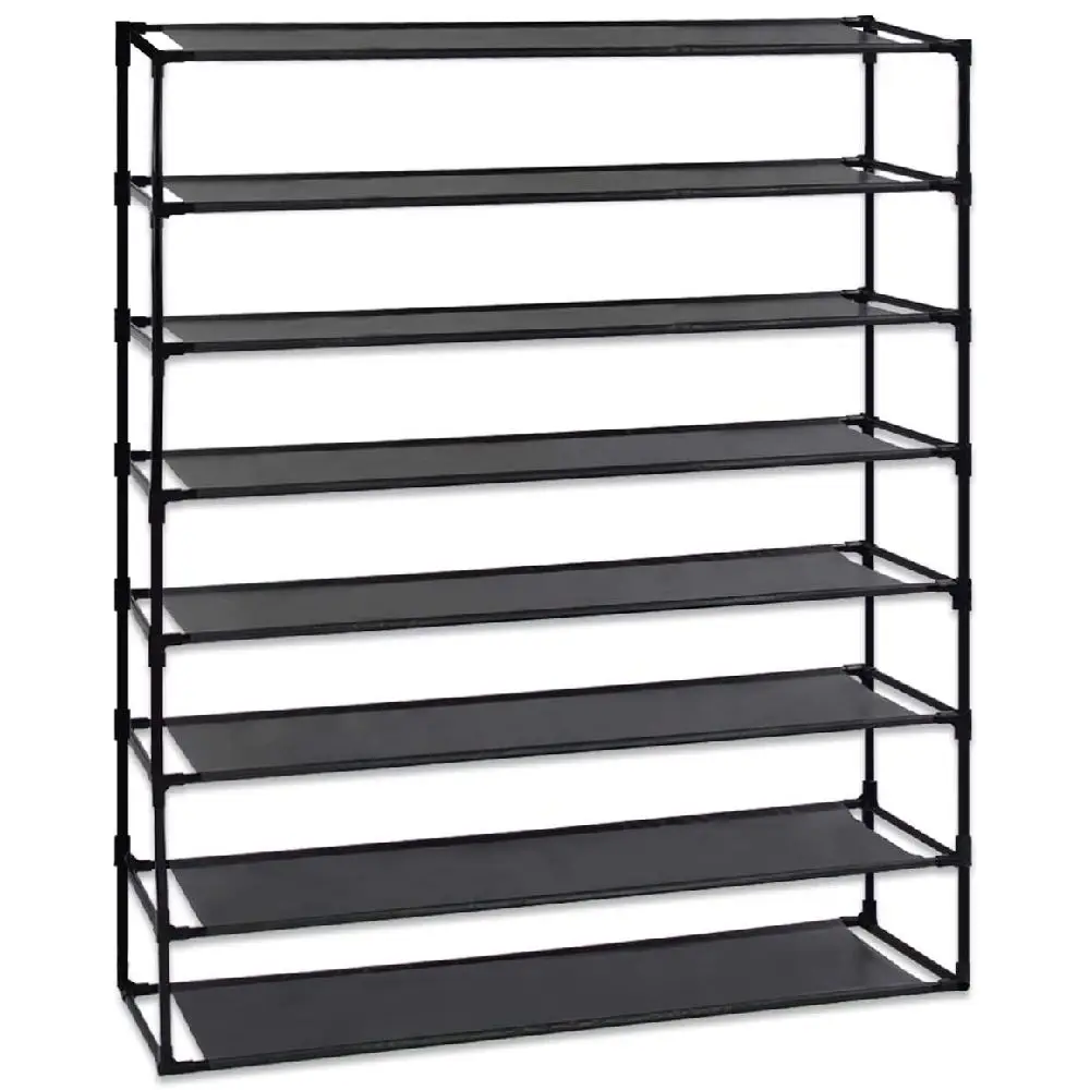 8 Tier Shoe Rack Detachable Non-Woven Waterproof Fabric Shoe Organizer Tower Space Saver Stackable Storage Shelf