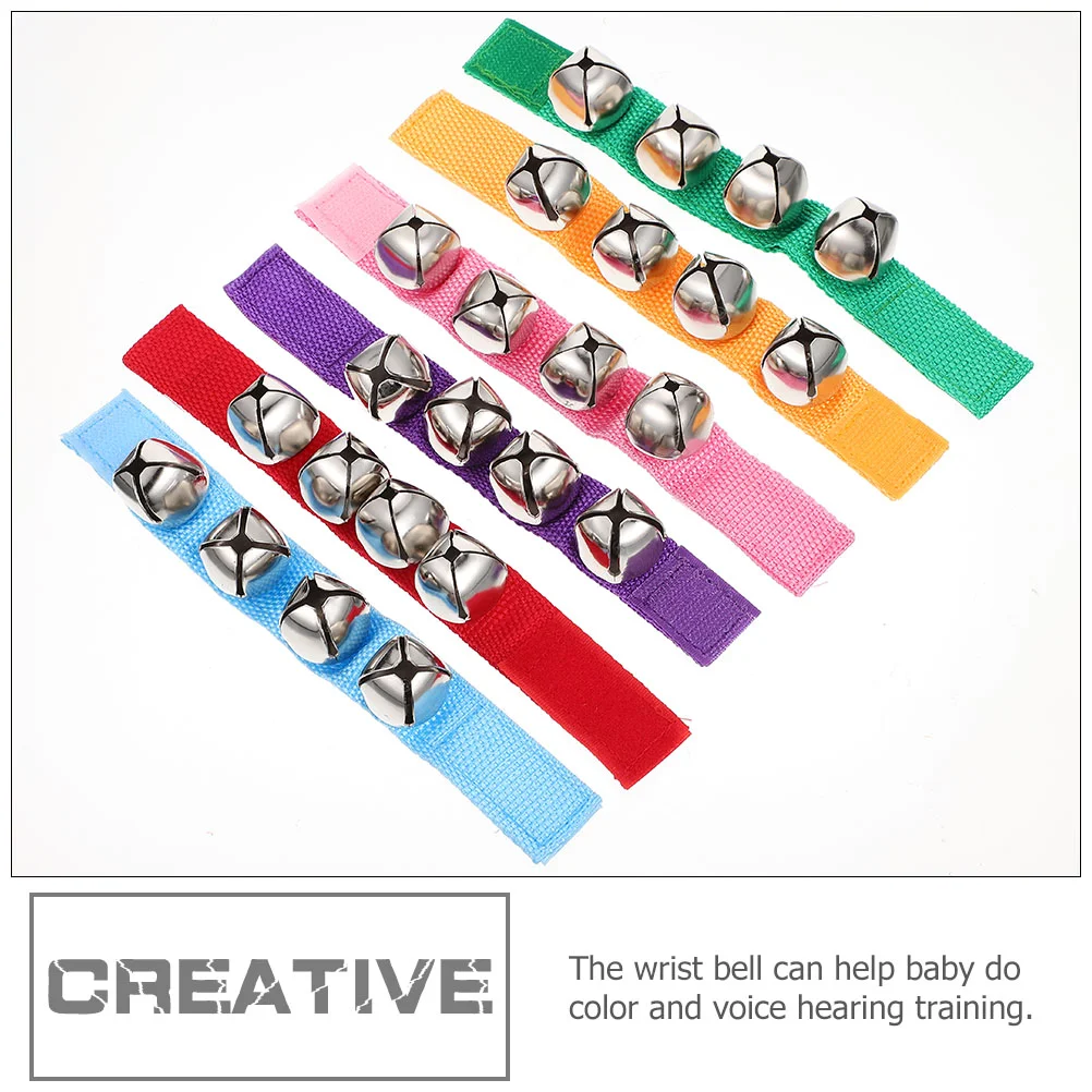 2 Pcs Orff Rattle Children&rsquo;s Toys Bracelet Props Percussion Instruments Alloy Cheering Wristband Bells Music Kids Party