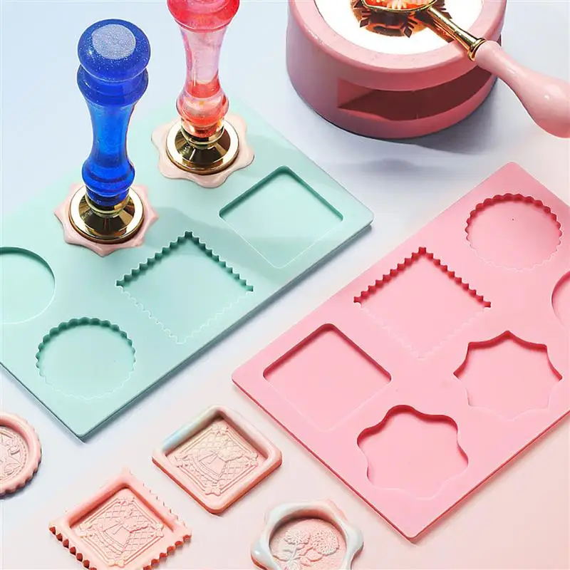 Wax Seal Stamp Silicone Mould Pad Multiple Sizes Sealing Wax Mold Mats Sealing Fix Shapes Envelope Invitation DIY Shape Tool