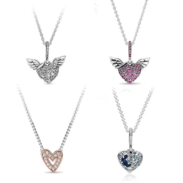 Sparkling Angel Wings & Heart Charm New Genuine S925 Sterling Silver Charm  for Pandora Bracelet Necklace Pendant Best Gift for Her - Etsy